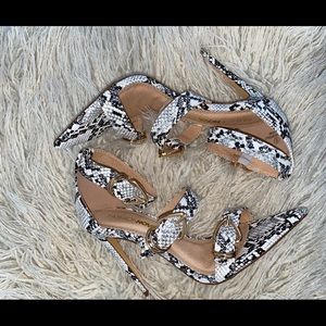 Fashion Nova Snake Skin Shoes